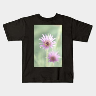 Purple Pastel Flowers Kids T-Shirt